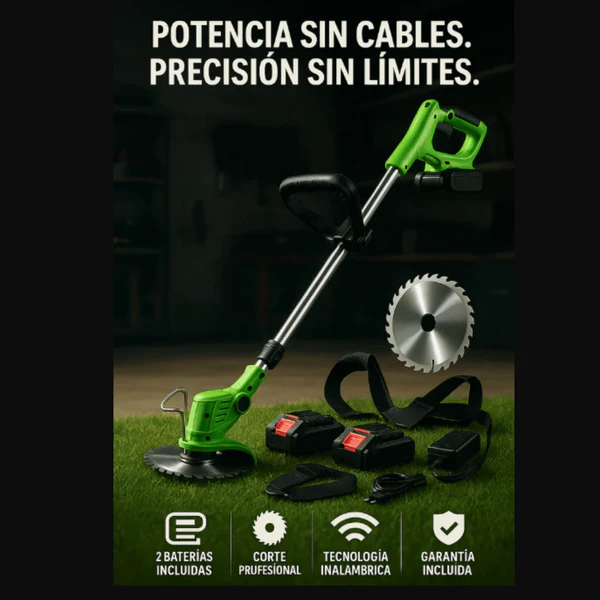 Cortadora Xtreme con Kit Completo + 2 Baterías GRATIS: Corta Maleza Dura y Ramas Gruesas en Minutos⚡